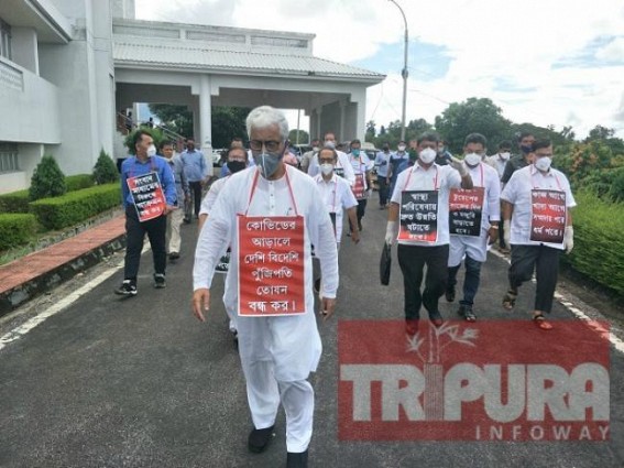 Opposition walked out of Tripura Assembly, as Oppositions voices slashed 