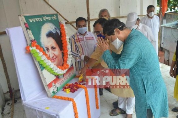 Tripura Congress pays tribute to former PM Indira Gandhi on ADC foundation day