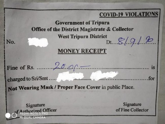 Strange : No officialâ€™s signature on State Govt's fine receipt 