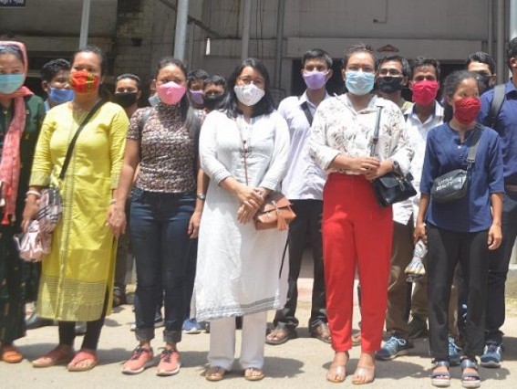 Tripura Govt stopped scholarship for B.Ed Students, protest held