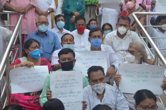 UP Rape Incident : Tripura Congress held massive protest, silence agitation seeking justice 