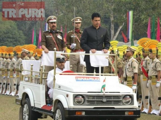 Amid Lawlessness situation in Tripura, CM announced to hand-over 5 TSR battalions to Central Govt 