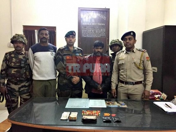 Assam Rifles 21 Bn seized huge contraband items, nabbed drug paddler