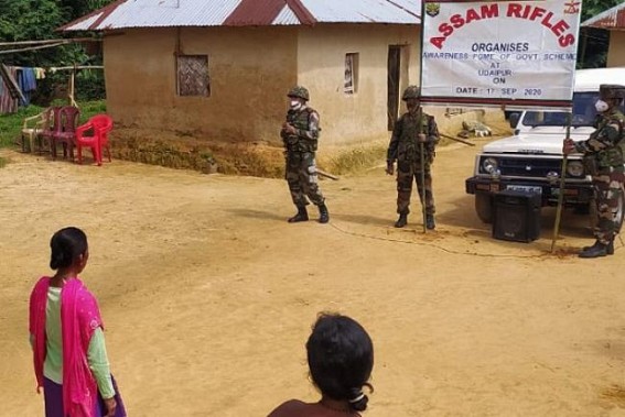 Assam Rifles organised awareness campaigning on various Govt schemes 