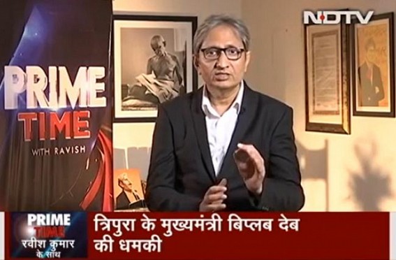 Tripura's Netizens hailed eminent Journalist Ravish Kumar for Highlighting Tripura's suffering in NDTV Prime Time 