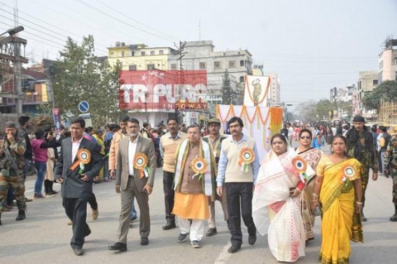 Mammoth procession in Tripura on Netaji''s birth anniversary