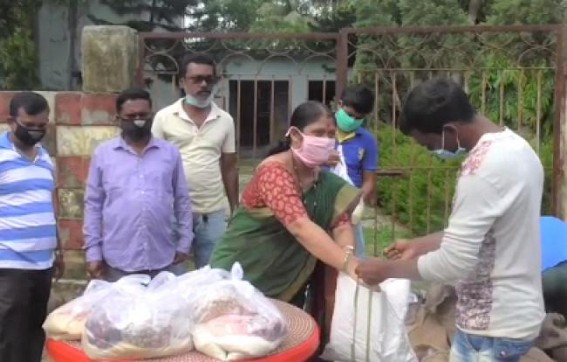 CPI-M distributed relief materials among Needy people at Shyamali Bazar