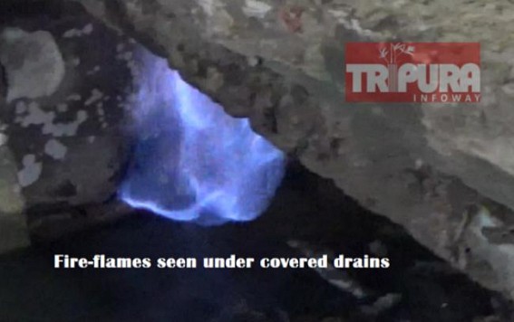 Pipeline leakage : Fire breaks out in Agartala, Bijoy Kumar Chowmuhani