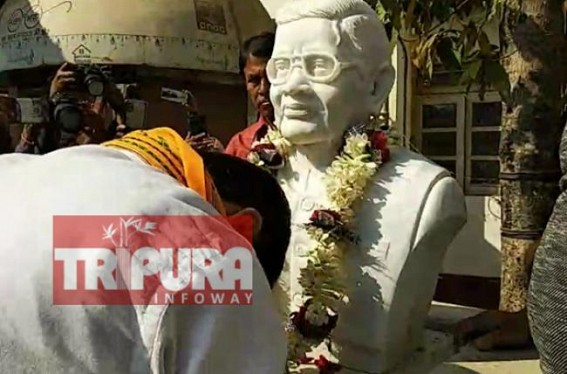 Amid facing FIR, BJP MLA Sudip Barman installs Ex-PM Atal Bihari Vajpayee's statue in Cancer Hospital followed by a 'massive' rally