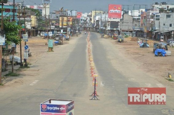 Transport Services remain paralyzed across Tripura on Day-2 of â€˜Total Lockdownâ€™, Agartala City goes Empty, Crowdless 