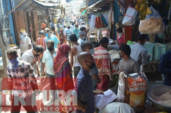 Massive gathering in Tripura markets amid Lockdown