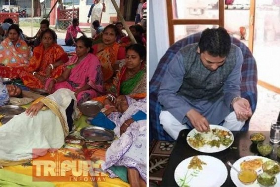 Biplab Deb busy in Celebrations, Free Lunches, Marriage Functions, Wasting Public taxes at personal luxury : No time to visit Kanchanpur victims who are paying for the â€˜Poorâ€™ Law and Order under BJP Govt 