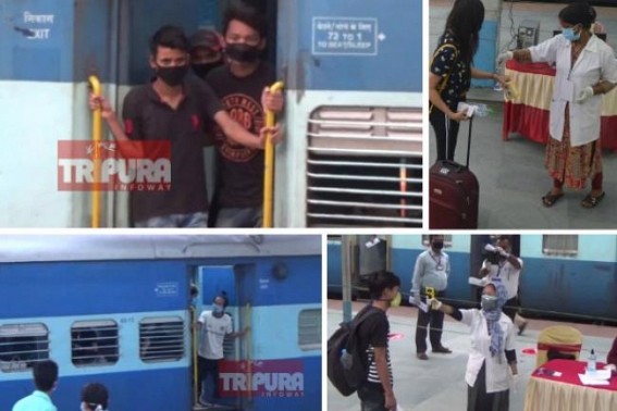 Passengersâ€™ Train with around 1,200 stranded people from Bengaluru arrived in Agartala, Passengers said, â€˜Much awaited Return to Stateâ€™