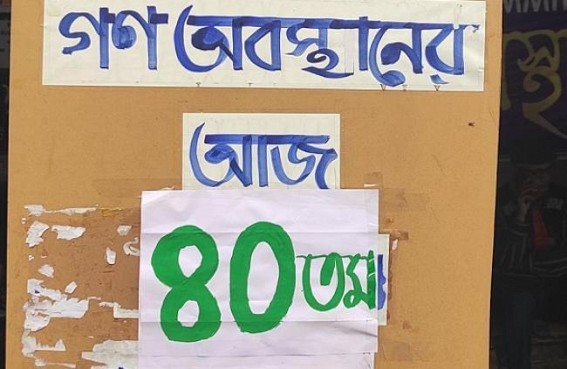 10323 Teachers Protest Falls on Day 40 : No Positive Response from Tripura Govt yet