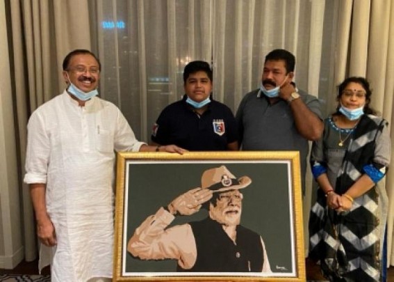 Dubai-based Indian boy makes special portrait of Modi