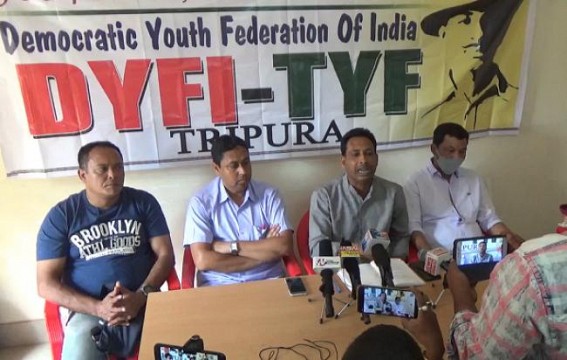 DYFI, TYF declared statewide massive protest against Outsourcing Recruitment Decision of Tripura BJP Govt