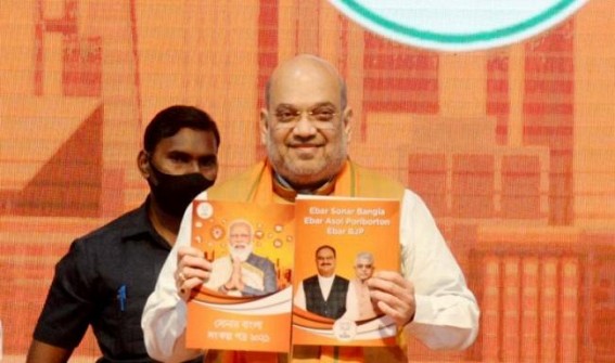 Shah releases BJP's Bengal manifesto with focus on border safety