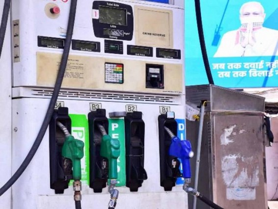 Petrol, diesel price unchanged for a week