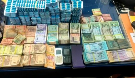 2 Arrested with Bangladeshi Currency, Drugs in Bishalgarh 