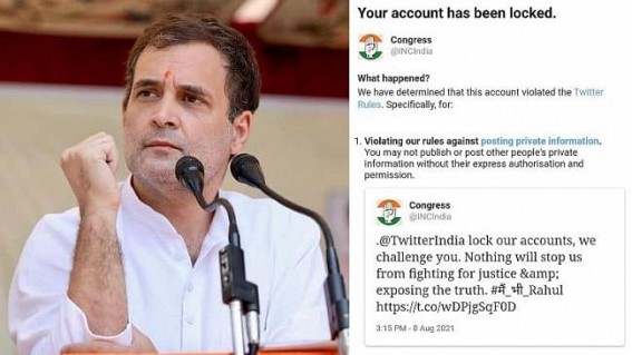 Twitter Locks Rahul Gandhi, Official Congress and many Congress leaders' Accounts 