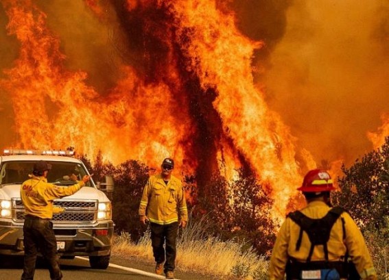 Over 1,600 firefighters battle new blaze in California