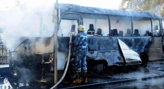 13 killed in Damascus army bus explosion