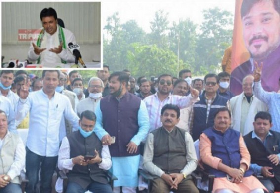 Tripura BJP splits into Chaos : BJP MLA Sushanta Chowdhury's Majlishpur Rally amid continuous Attacks, Threats by Biplab Deb's coterie to Disband Sushanta's Programme 