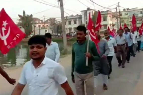 Protests in Sonamura, Belonia against Attack on Former Minister Badal Choudhury 
