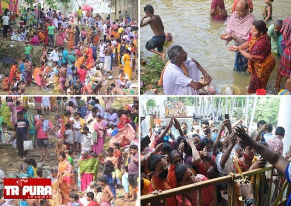 Festivals Continue without Masks, Social Distancing : Massive Crowd centering Religious Performances in Tripura