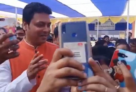 Netizens asked Tripura BJP Party whether it will demand a President's Rule in Tripura like it demands for Bengal after Biplab Deb's Cabinet Minister alleged 'No Rule of Law in State' 