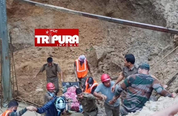 Landslide : Worker died in Santir Bazar 