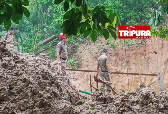 South Tripura : Worker under Electric Dept died in a landslide 