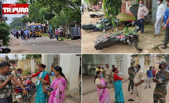 Over 60 BJP Bikers Hooligans Attacked in CPI-M's programme in Biplab Deb's Constituency, Vandalized 2 Spots : 6 Injured : 70 Years Old Retired Teacher was Referred to ILS Hospital from GB due to his Serious Health Condition 