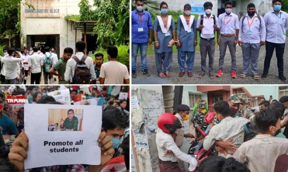 Students' Protests increased massively under Ratan Lal Nath due to Sudden Decisions by Education Dept and Slumber Attitudes to Students' Grievance : College Students' statewide Protest held on Thursday against Exam Postponement 