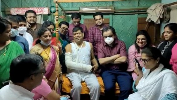 TMC leaders met Injured State Party leader who was Attacked by BJP 