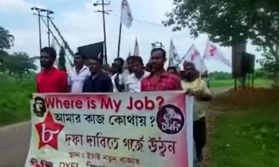 CPI-M's rally in Natun Bazar in demand of Jobs, Works for Common Men