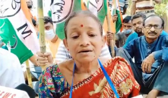 TMC gheraoed East Agartala Women PS against Arrest of leader Panna Deb in Niece's Suicide Case : Deceased Girl's Mother joined Protest with TMC seeking Release of her Sister-In-Law Panna Deb