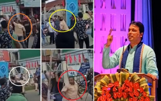 CM Biplab Deb tweeted 'Attack on a BJP man' video but cut his 'Stone Pelting' portion from the Video