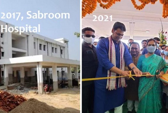 Biplab Deb Claims, 'No Development under CPI-M Govt' after cutting ribbon at 2017's CPI-M Govt's Completed Hospital Building in Sabroom  : Jiten Choudhury calls Biplab Deb a 'Fool' 
