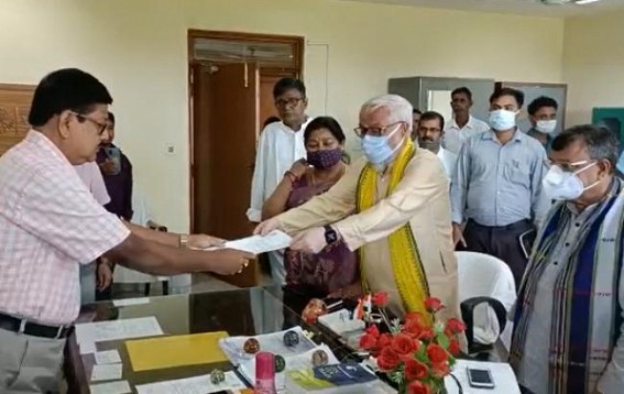 BJP MLA Ratan Chakraborty submits nomination to become Tripura Assembly Speaker