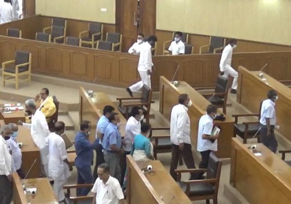 Chaos in Tripura Assembly as Opposition Stretched Sep 8 Agartala City Torching Incident : Walked out after Speaker Refused to Proceed Discussion over Law & Order Situation 