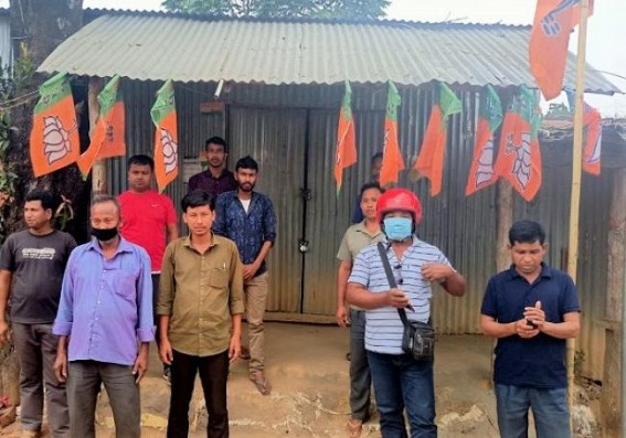 BJP protested against Party's decision of alliance with IPFT in Tripura for ADC Poll