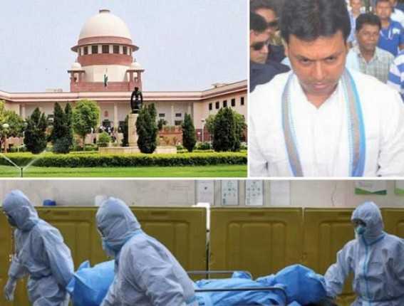 Inspite of Supreme Court's Order to States to pay Rs. 50,000 to each Covid Death Victim, Tripura yet in slumber as Biplab Govt kept Public in Dark : Violated Supreme Court's Order by Not Inviting Applicants for Ex-Gratia through Proper Publicity 