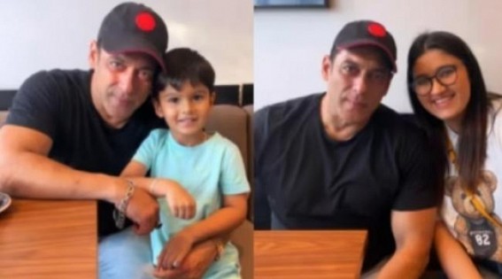 Salman Khan poses with Sania Mirza's son, sister Anam in Dubai
