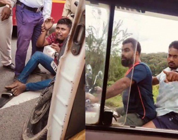 Miscreants Attacked on Vehicle in Tripura's Bishramganj Leaves Several Injured Miscreants Attacked on Vehicle in Tripura's Bishramganj Leaves Several Injured