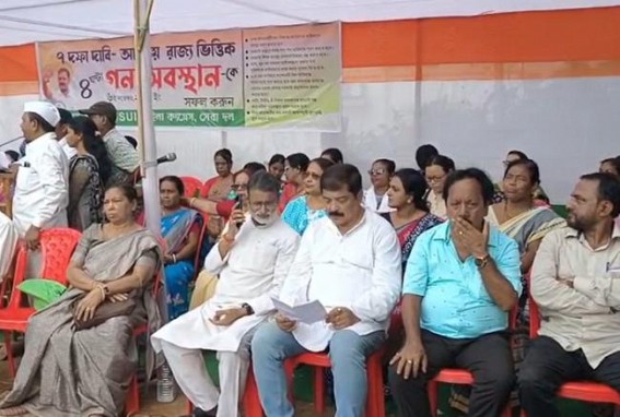 Congress staged statewide demonstrations in Tripura Congress staged statewide demonstrations in Tripura