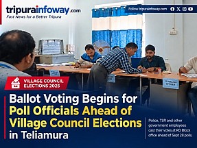 Ballot Voting Begins for Poll Officials Ahead of Village Council Elections in Teliamura
