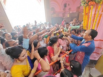 Maha-Ashtami puja at Agartala Durga Bari. TIWN Pic Sep 30