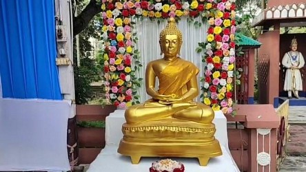 Buddhists observed auspicious Kathina Chibara rituals at Agartala Buddha Temple. TIWN Pic Oct 12