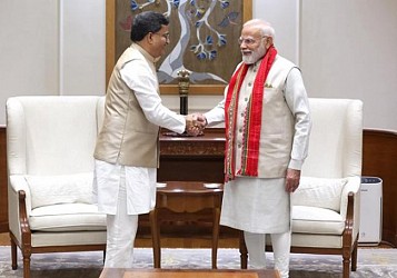 Tripura CM met Prime Minister Modi in New Delhi. TIWN Pic Oct 15